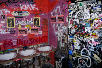 The bathroom at the now closed Creepy Crawl music venue in St. Louis.