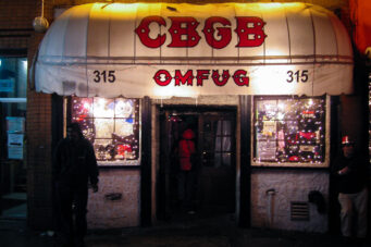 Outside CBGB in New York City, December 2005