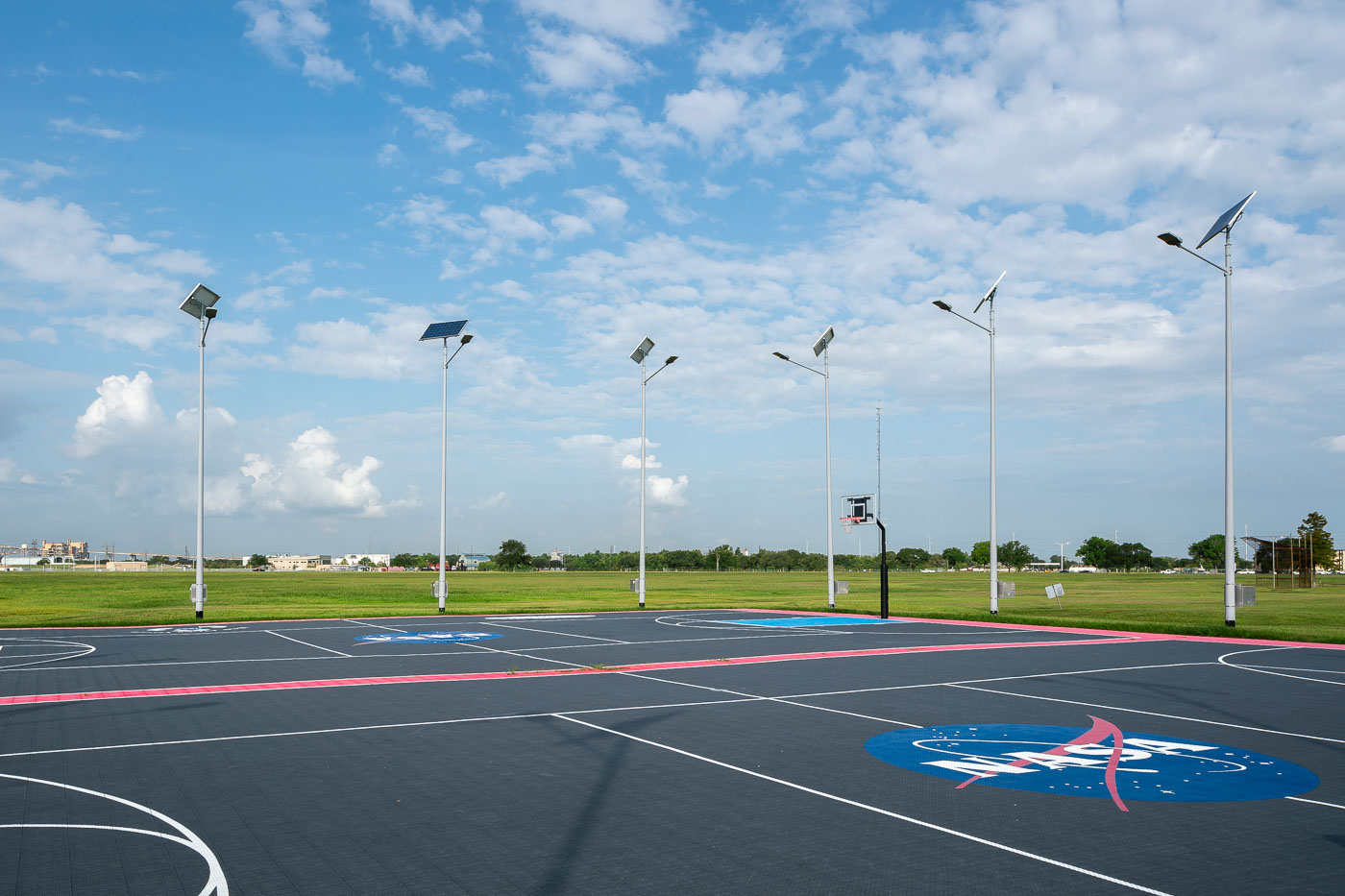 A basketball court at NASA Michoud Assembly Facility