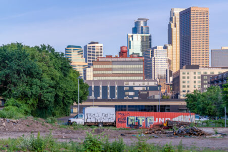 Minneapolis as seen from the North Loop.