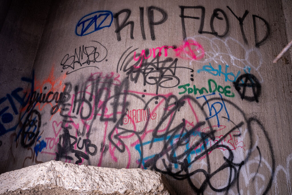 RIP Floyd written inside a popular abandoned building in Minneapolis.