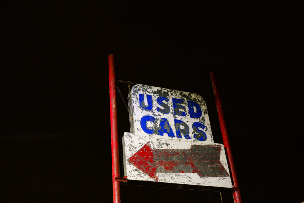 A sign for Used Cars as seen in Minneapolis.