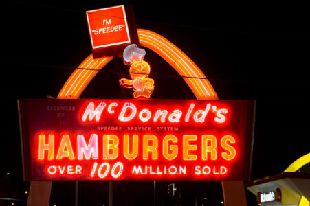 One of the few remaining original McDonalds signs. Located in Green Bay, Wisconsin.