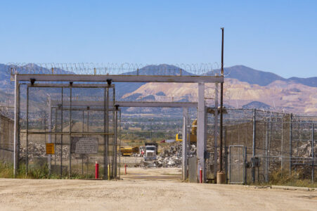 Demolition of the Olympus Correctional Facility in Draper Utah. September 2023.