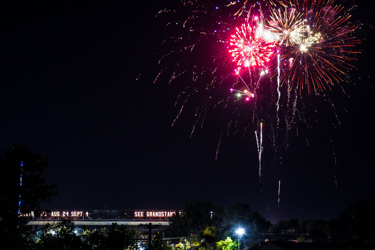 Fireworks at the Minnesota State Fair on September 4, 2023.