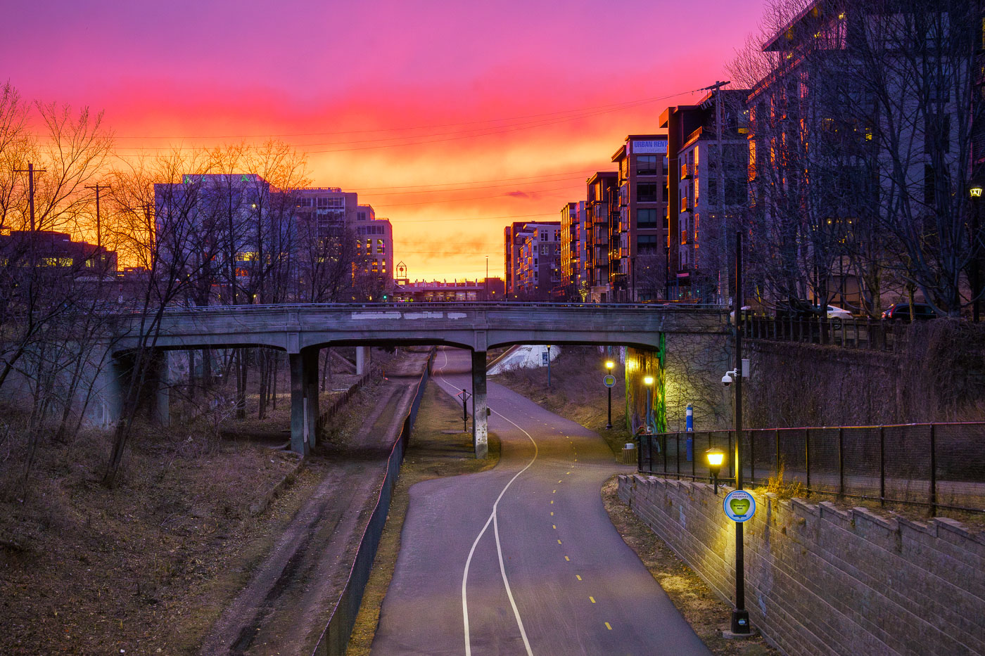 This has to be one of the best sunsets i've seen in quite some time. Taken from above the Midtown Greenway on a warm spring evening.