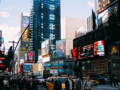 Times Square, Manhattan: Yellow Cabs and Billboards 2005