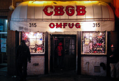 Outside CBGB in New York City, December 2005