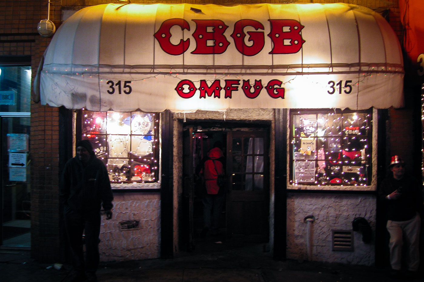 Outside CBGB in New York City
