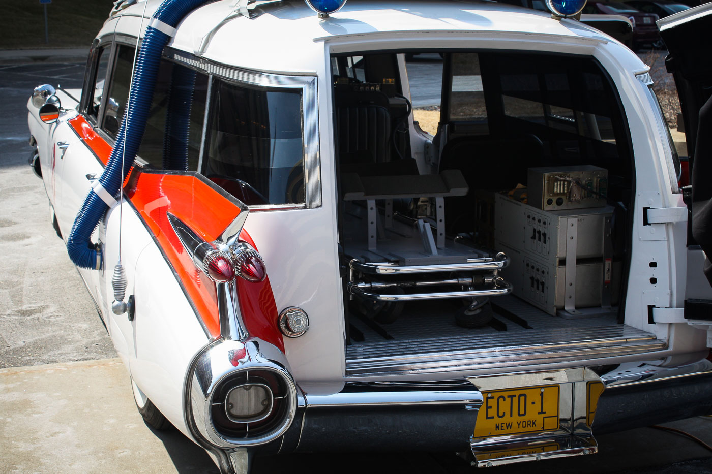 Back of the ghostbusters car