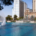 The Bellagio Hotel Fountains in Las Vegas, Nevada.