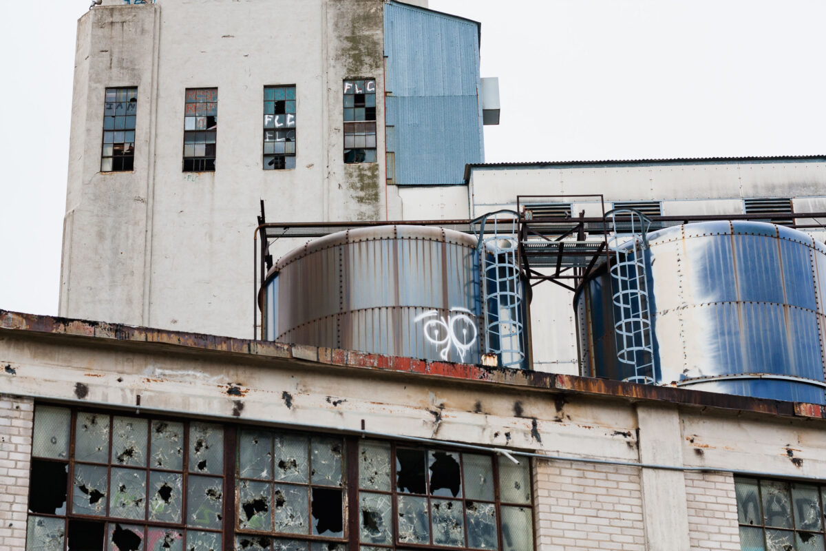 Inside the long abandoned Fruen Mill in Minneapolis, Minnesota.