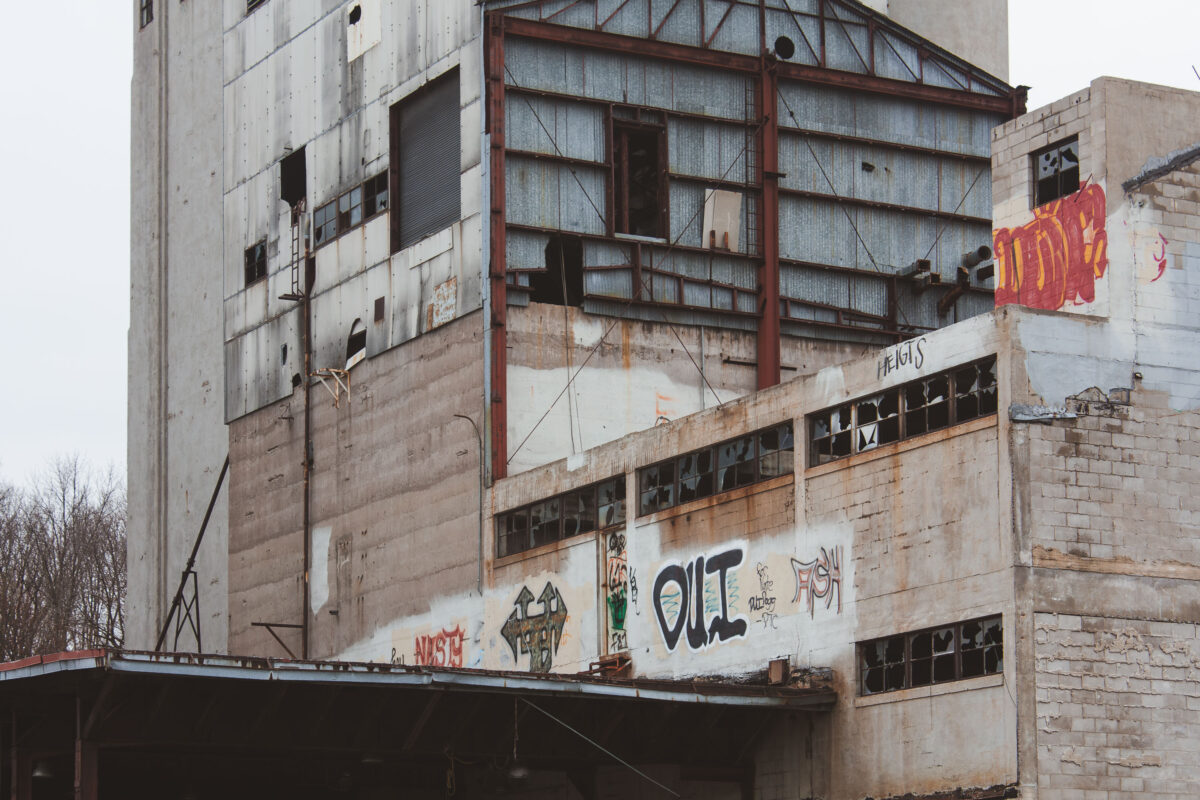 Inside the long abandoned Fruen Mill in Minneapolis, Minnesota.