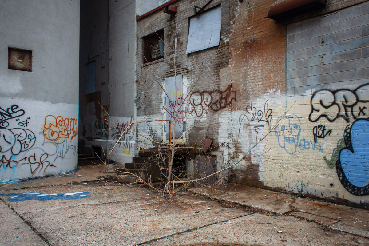 Inside the long abandoned Fruen Mill in Minneapolis, Minnesota.