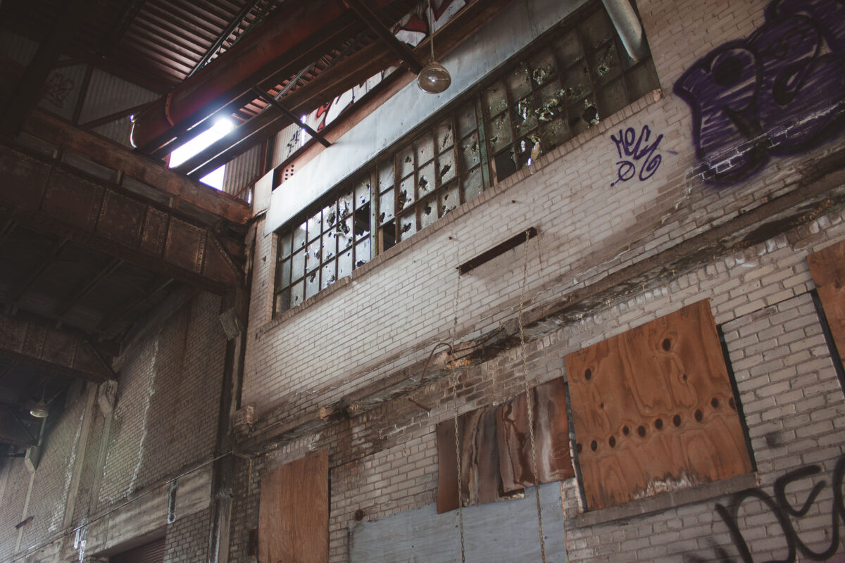 Inside the long abandoned Fruen Mill in Minneapolis, Minnesota.