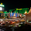 The MGM Grand in Las Vegas at night.