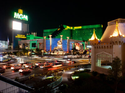 MGM Grand Hotel and Casino, Las Vegas at night