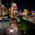 The Las Vegas strip at night.