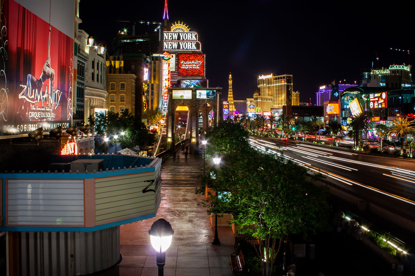 Las Vegas strip at night