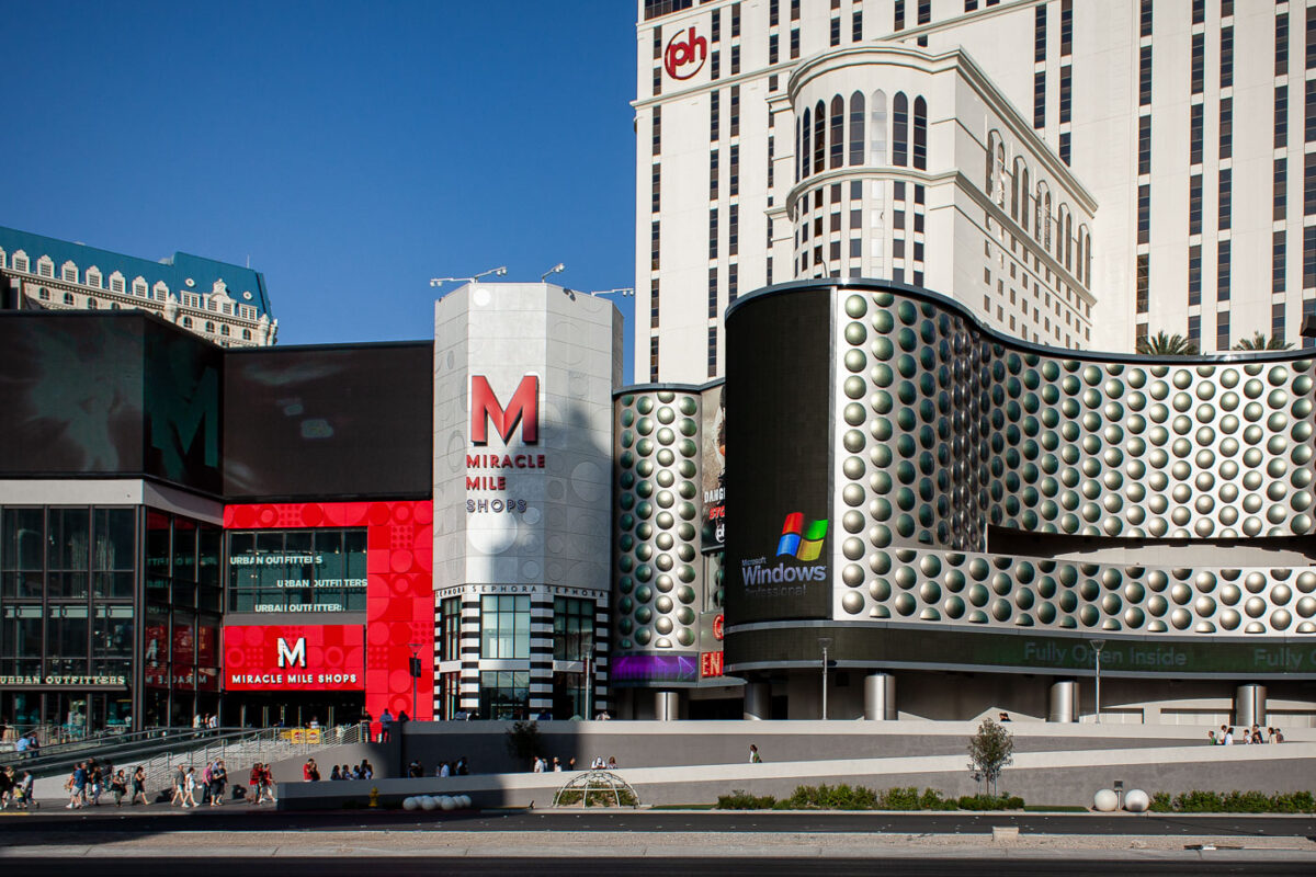 Planet Hollywood and the Miracle Mile shops in Las Vegas, Nevada.