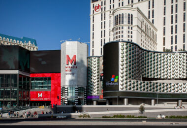 Planet Hollywood and the Miracle Mile shops in Las Vegas, Nevada.
