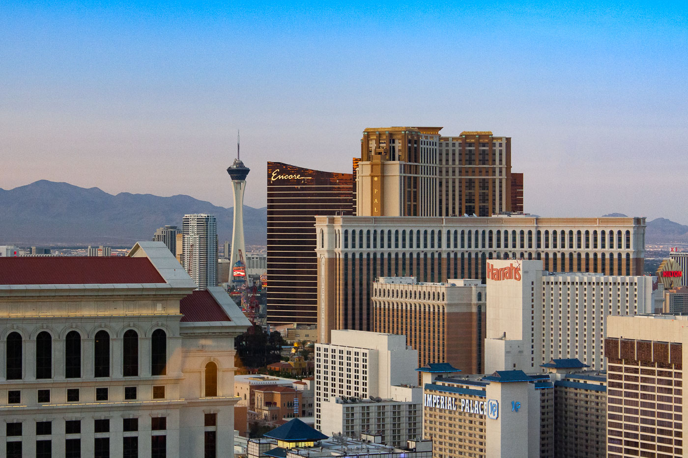 Photo of a bunch of Las Vegas hotels