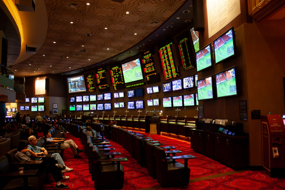 Sports betting inside a Las Vegas Casino.