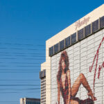 Toni Braxton ad on the side of the Flamingo Hotel and Casino in Las Vegas, NV