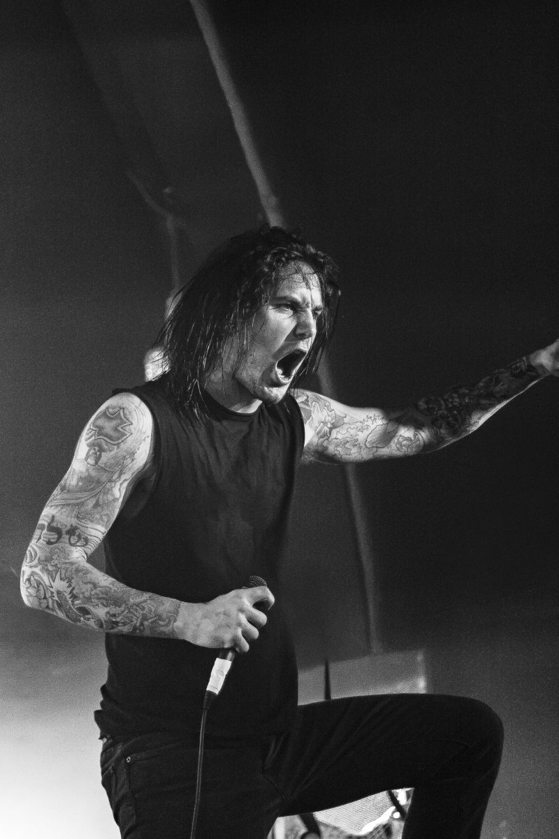 Tim Lambesis performs at the Riverside Ballroom in Green Bay