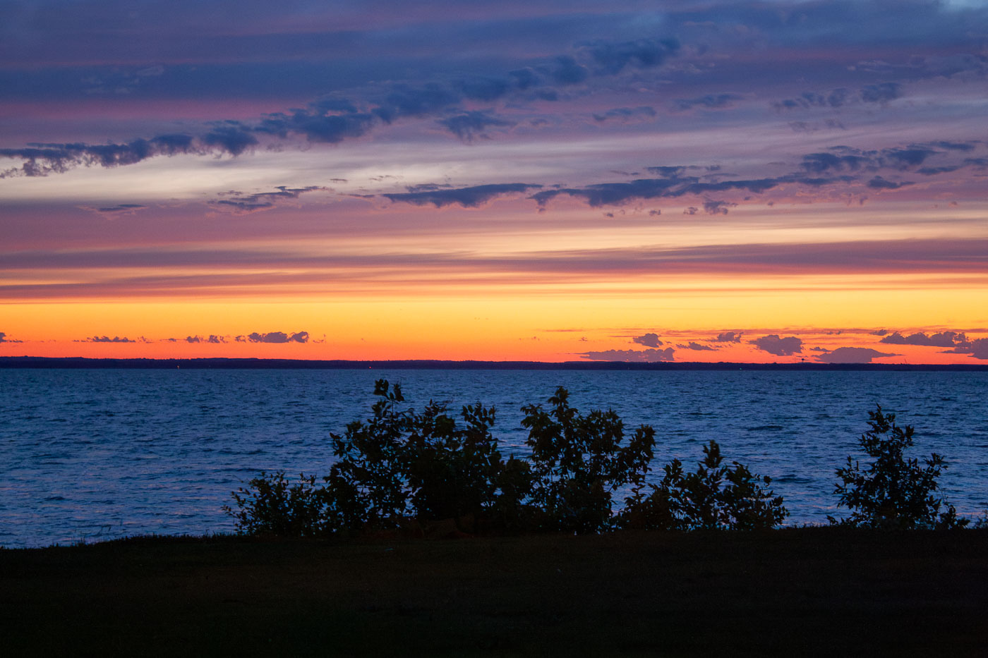 Lake Michigan sunset in late June