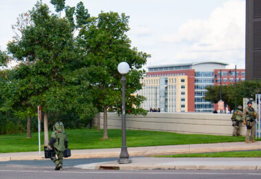 A bomb squad member during the RNC in St. Paul.