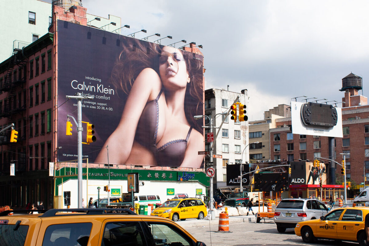 A Calvin Klein billboard in New York City.