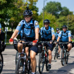 St. Paul Police officers on bikes during the RNC in 2008.