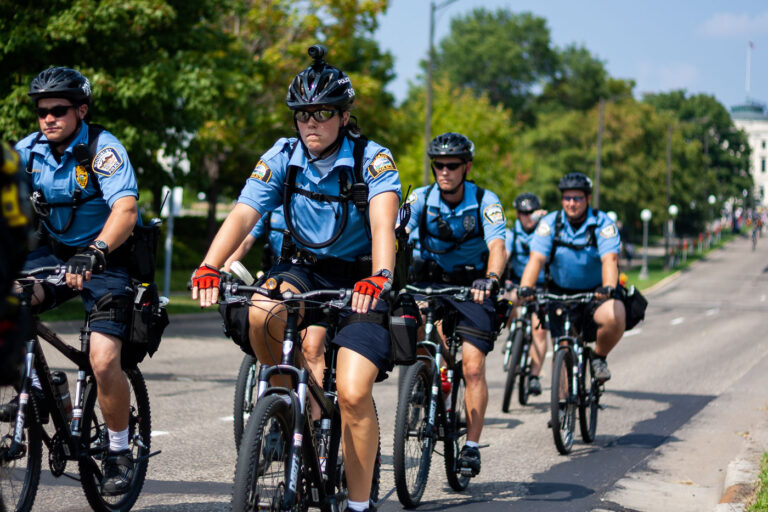 St. Paul Police Bike Patrol 1 St. Paul Police officers on bikes during the RNC in 2008.