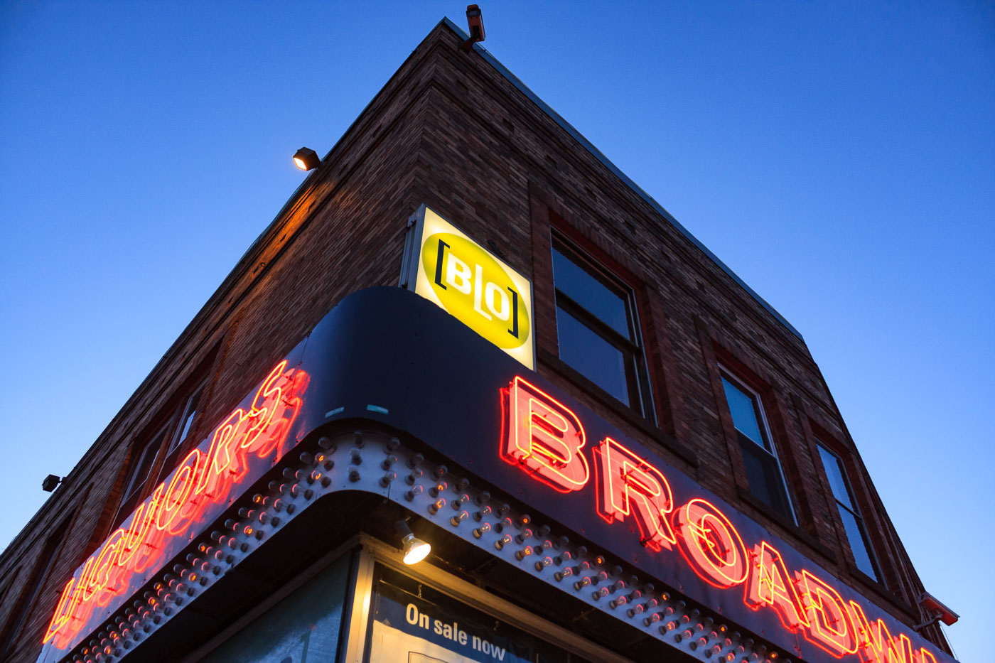 Broadway Liquors in Minneapolis neon sign