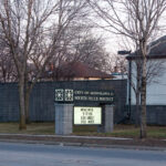 The Minneapolis police 4th precinct in north Minneapolis.