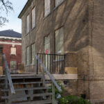 A boarded up building at Fort Snelling near Minneapolis.
