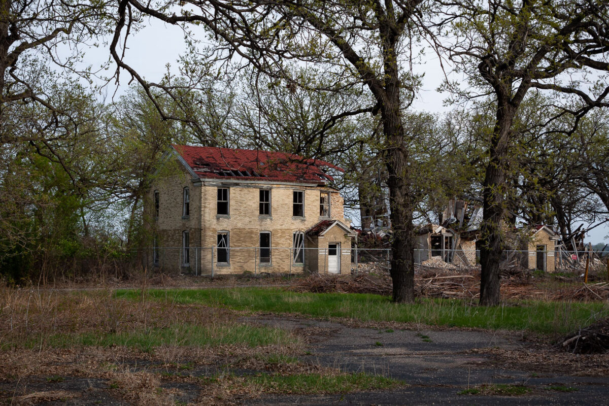 A building crumbling at Fort Snelling near Minneapolis.