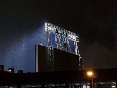 Target Field Lights in Rain, Minneapolis 2009