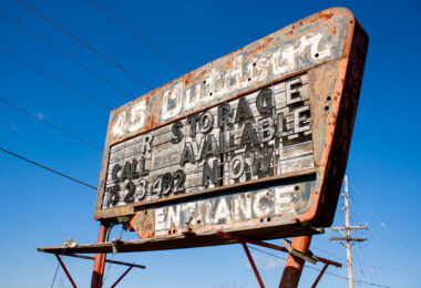 45 Outdoor Theatre sign in New London, Wisconsin.