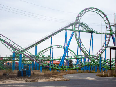 Six Flags New Orleans Roller Coaster After Hurricane Katrina