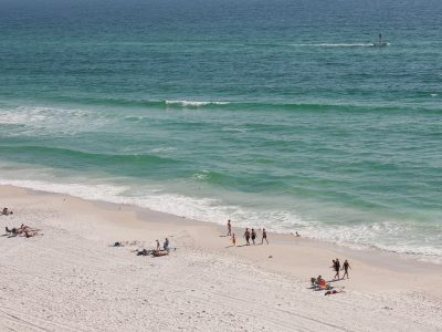 Beachgoers on Gulf Shore, Panama City Beach, Florida