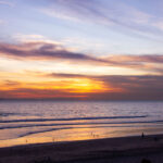 Sunset in Huntington Beach, California.