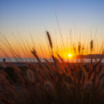 Pacific Ocean sunset in California.