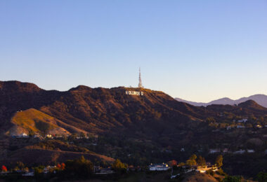 The Hollywood Sign in Los Angeles California.