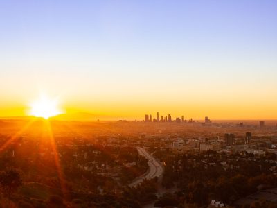 Los Angeles Sunrise from Mulholland Drive Overlook