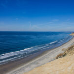 The Pacific Ocean in San Diego, California as seen from Torrey Pines Gliderport