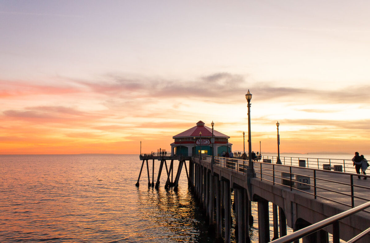 The Ruby's on the pier in Huntington Beach.