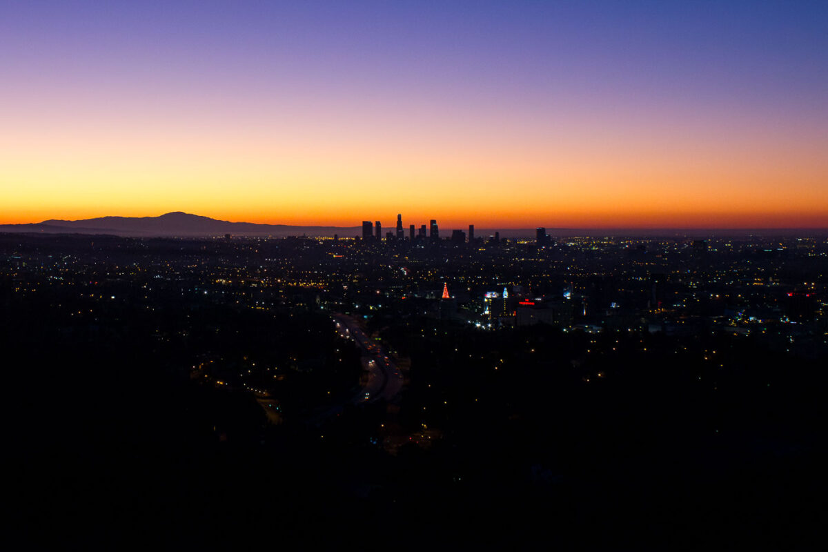 November 2011 Los Angeles California sunrise.