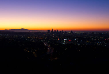 November 2011 Los Angeles California sunrise.